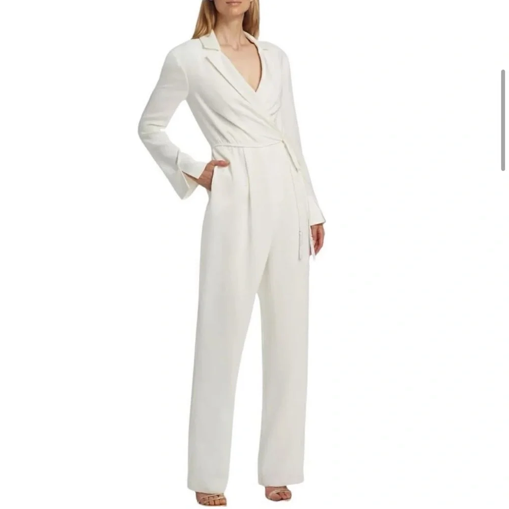 Cinq a Sept Elegant White Jumpsuit - Picture 1 of 8